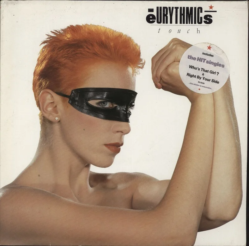 Eurythmics Touch - Merch insert - Hype Sticker German Vinyl LP