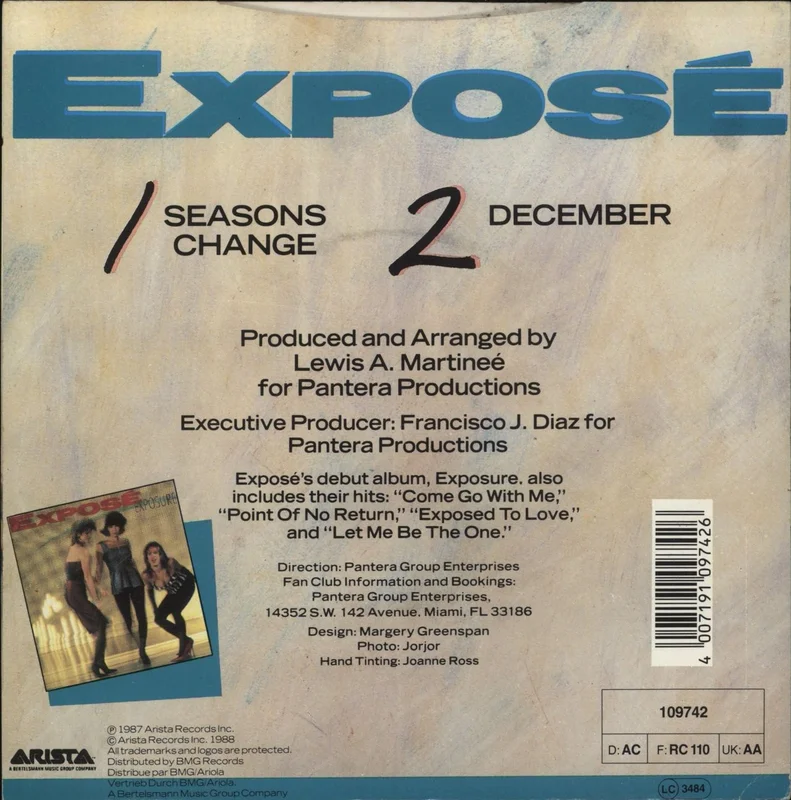 Expose Seasons Change UK 7" vinyl
