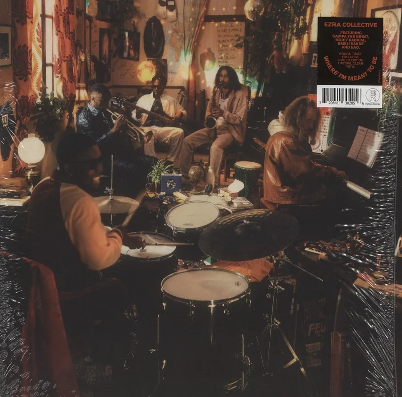 Ezra Collective Where I'm Meant To Be - Clear Vinyl - Autographed Print UK 2-LP vinyl set