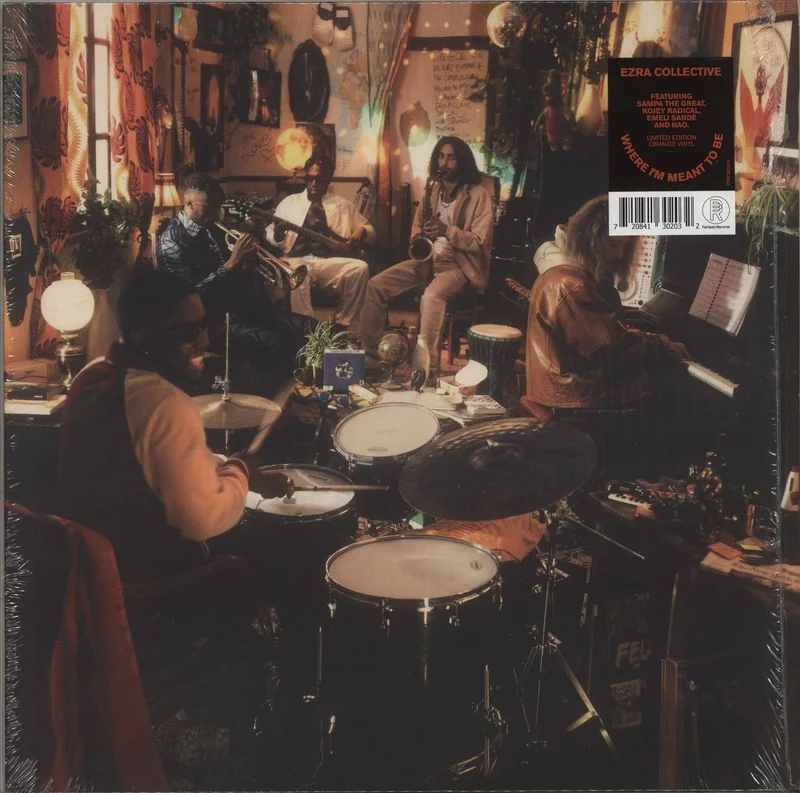 Ezra Collective Where I'm Meant To Be - Orange Vinyl + Autographed Print UK 2-LP vinyl set