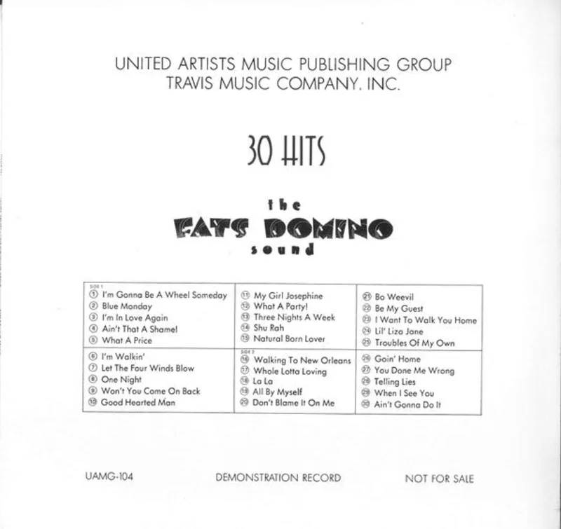 Fats Domino - 30 Hits The Fats Domino Sound