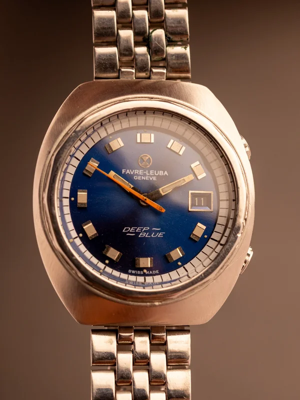 Favre Leuba Deep Blue Diver (Ultra Rare; Mint Condition) (Ref. 59-893) (40mm; Automatic)