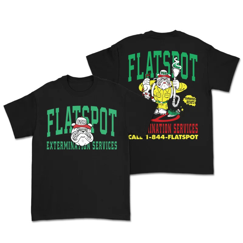 Flatspot Records - Extermination Dog Tee - Black