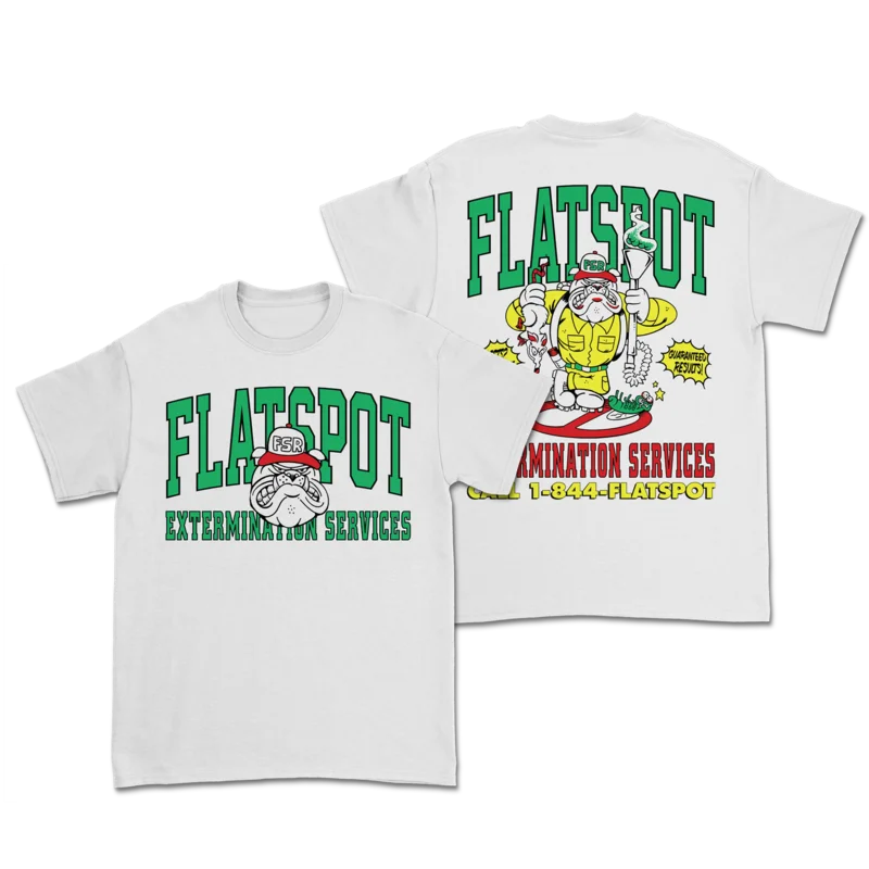 Flatspot Records - Extermination Dog Tee - White