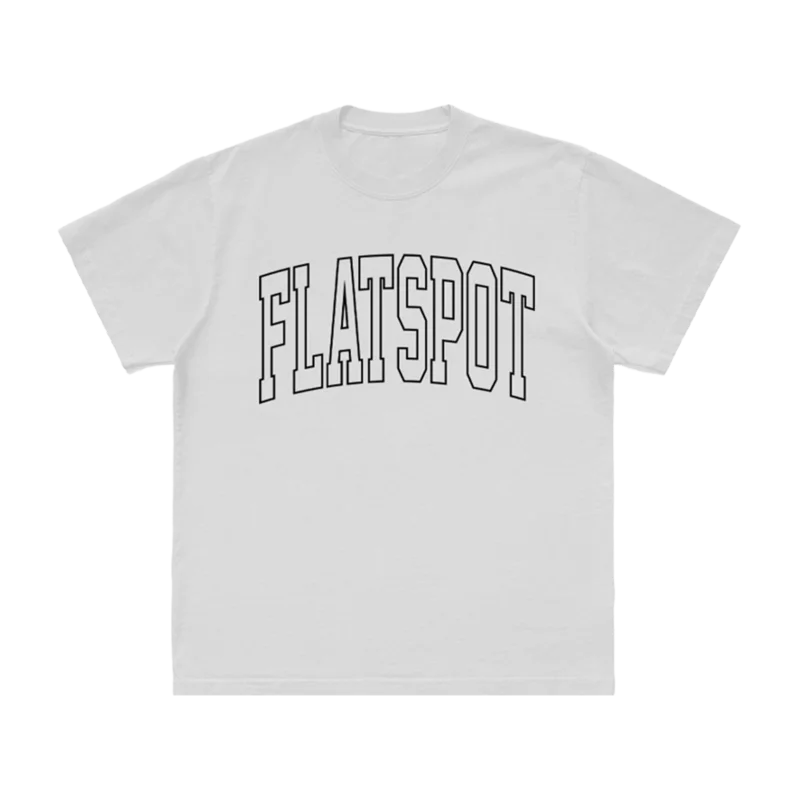 Flatspot Records - Outline Tee (White)