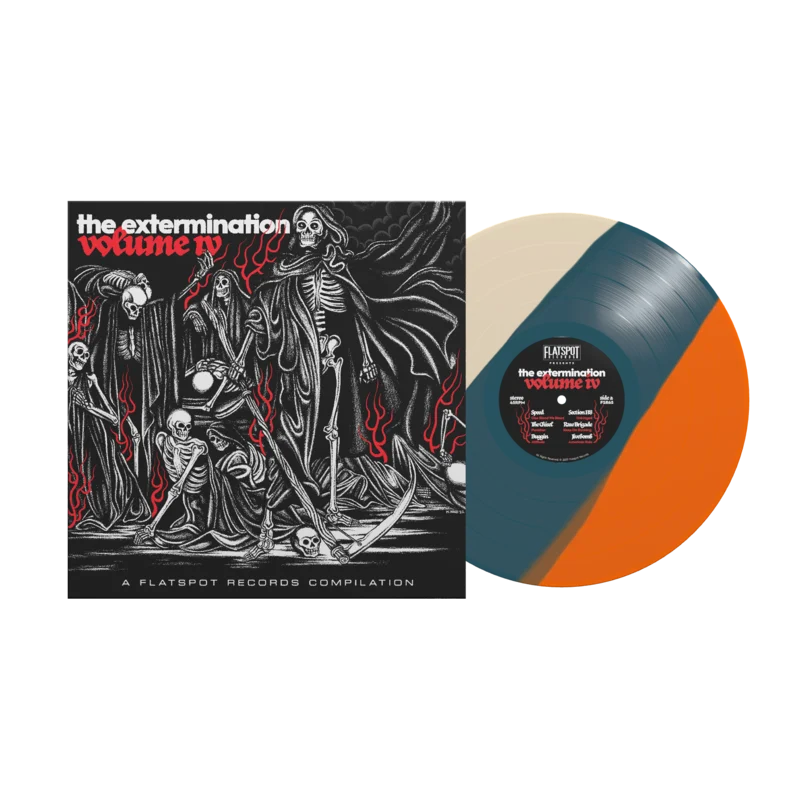 Flatspot Records - The Extermination Vol. 4 LP (Clear/Blue/Orange Tri Stripe)