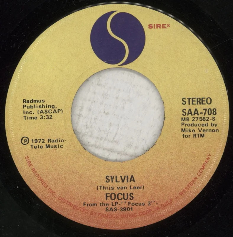 Focus Sylvia - wide - US US 7" vinyl
