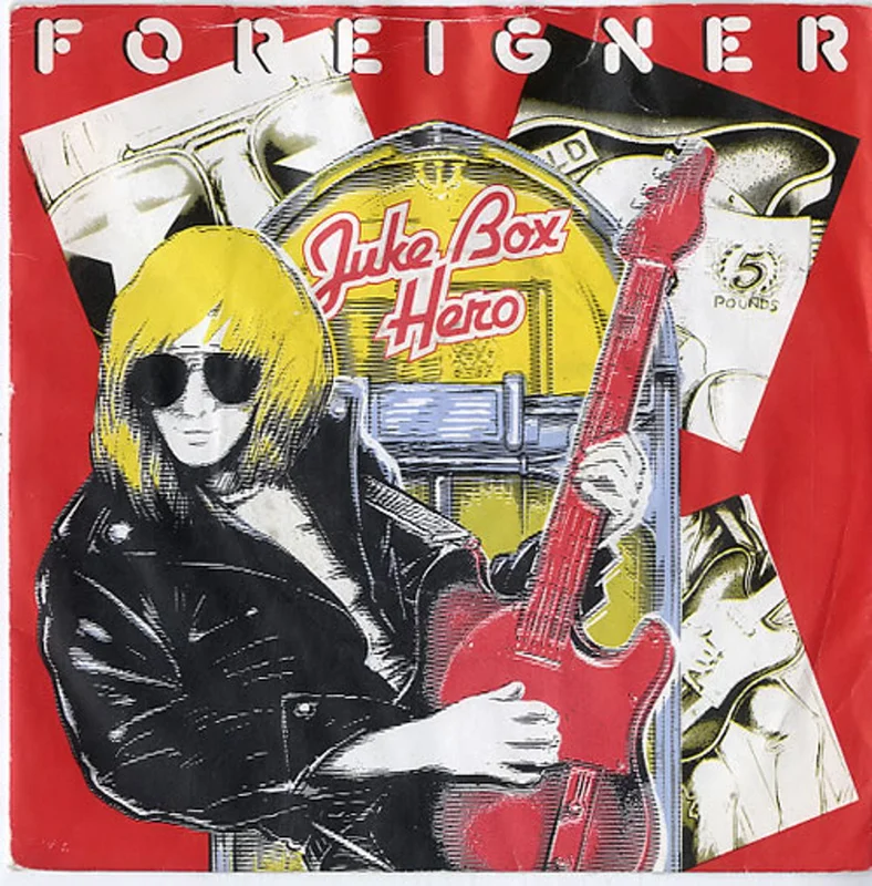 Foreigner Juke Box Hero - Fold-out sleeve UK 7" vinyl