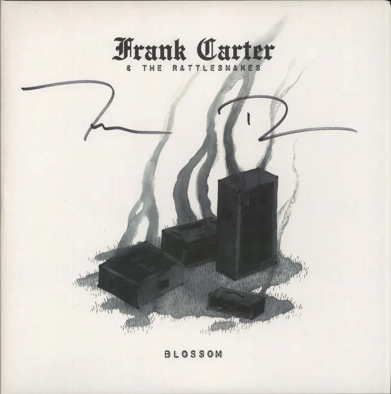 Frank Carter & The Rattlesnakes Blossom - Orange & Clear/Black Split Vinyl - Autographed Sleeve + Autographed Print UK 2-LP vinyl set