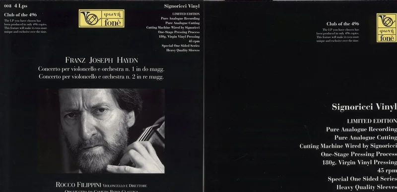Franz Joseph Haydn Cello Concertos No. 1 in C Major & No. 2 in D Major - 180gm Vinyl Italian 4-LP vinyl set