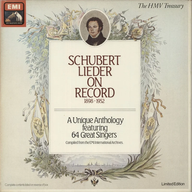 Franz Schubert Schubert Lieder on Record 1898-1952 UK Vinyl box set