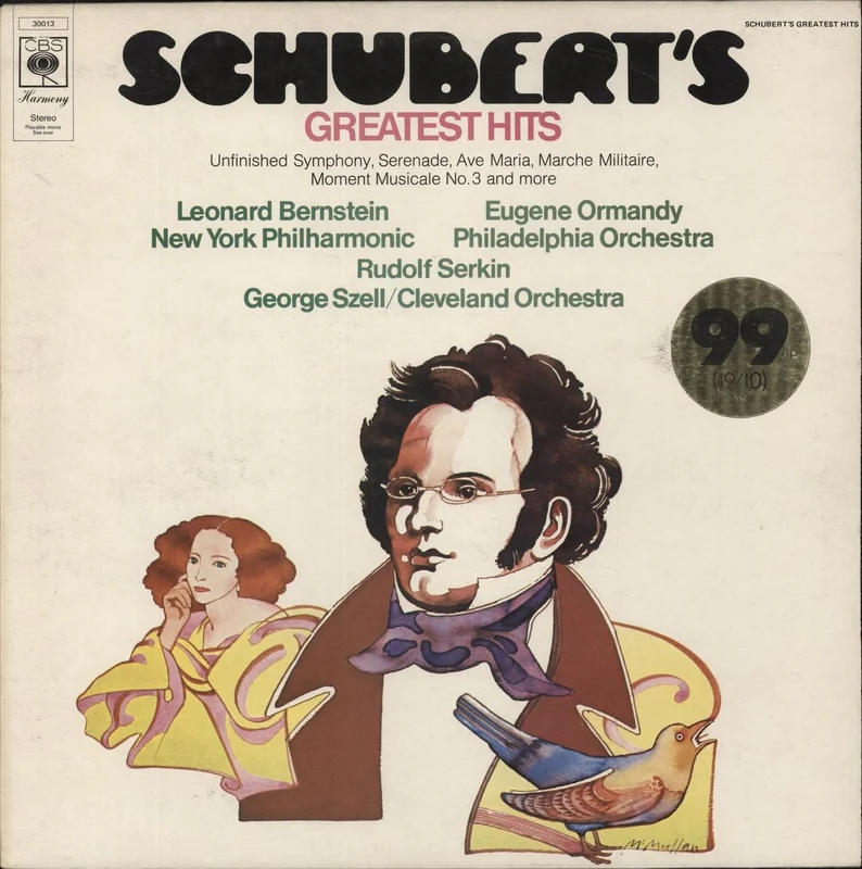 Franz Schubert Schubert's Greatest Hits UK Vinyl LP