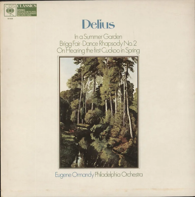 Frederick Delius In A Summer Garden. Brigg Fair. Dance Rhapsody No. 2. On Hearing The First Cuckoo In Spring UK Vinyl LP