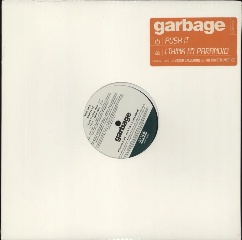 Garbage Push It / I Think I'm Paranoid - Sealed US 12" vinyl