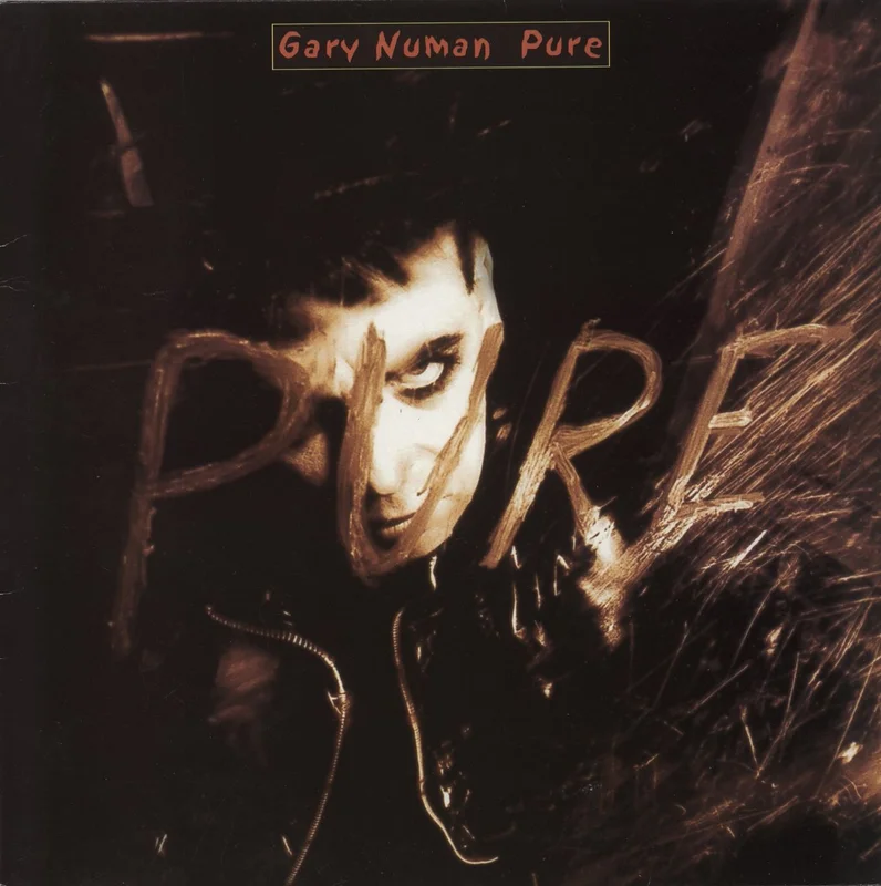 Gary Numan Pure - Orange Marble - Test Pressing UK Promo Vinyl LP