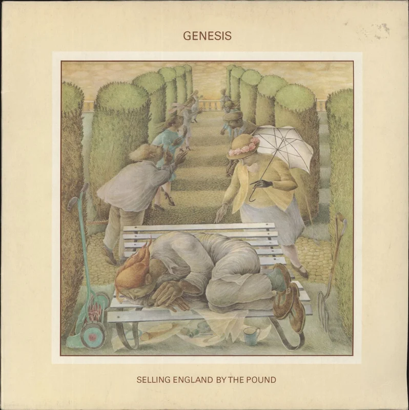 Genesis Selling England By The Pound - Dark Green Insert UK Vinyl LP