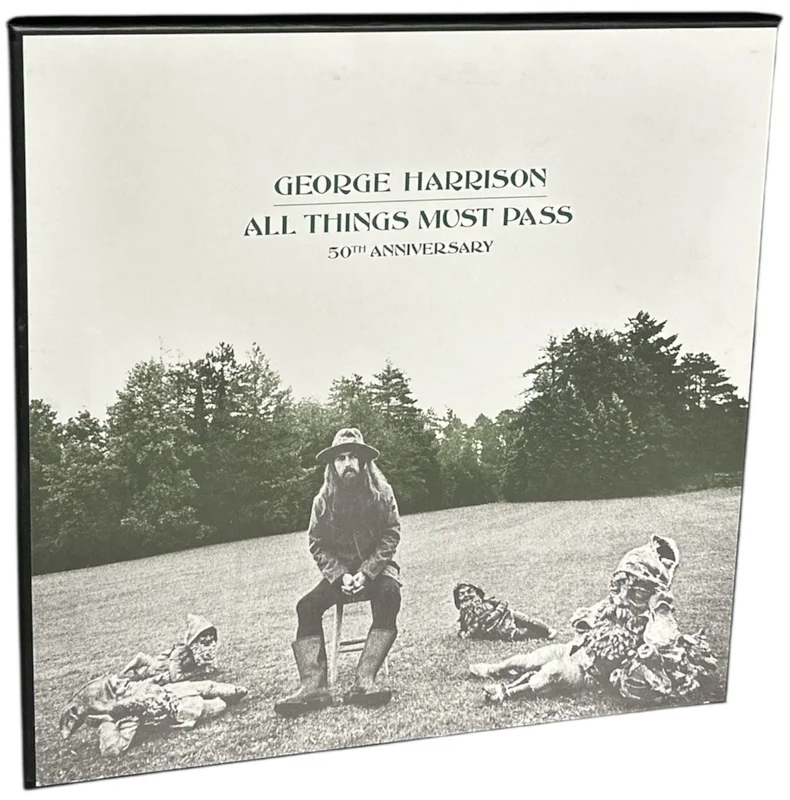 George Harrison All Things Must Pass - Green & Black Splatter Vinyl 3LP UK 3-LP vinyl set