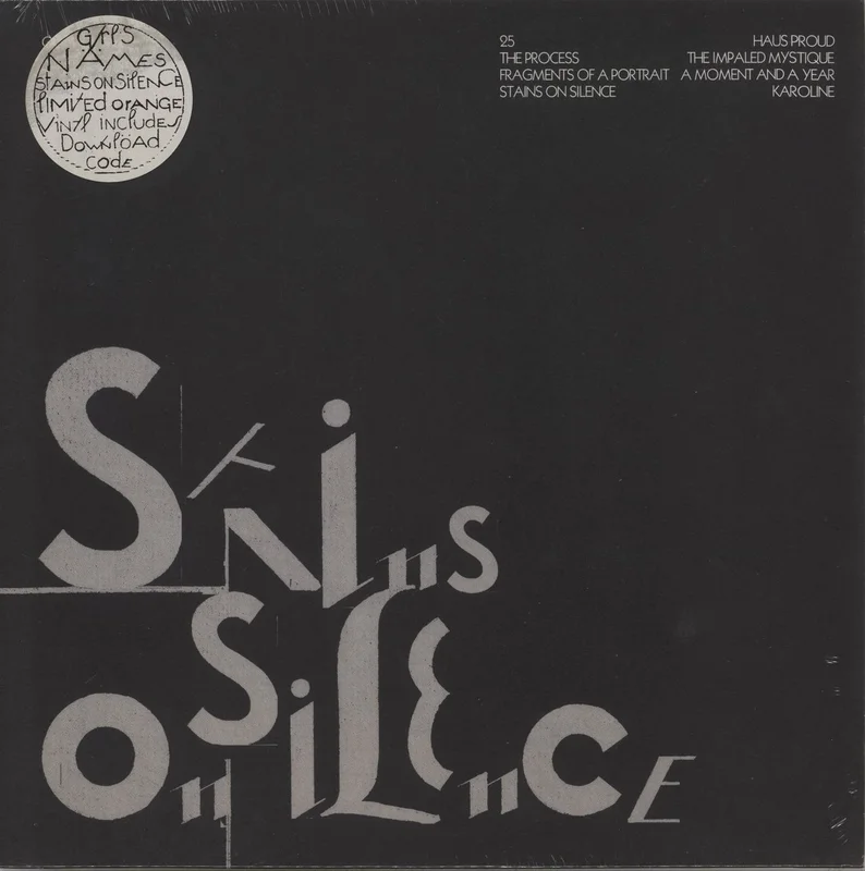 Girls Names Stains On Silence - Orange Vinyl + Black Sleeve - Sealed UK Vinyl LP
