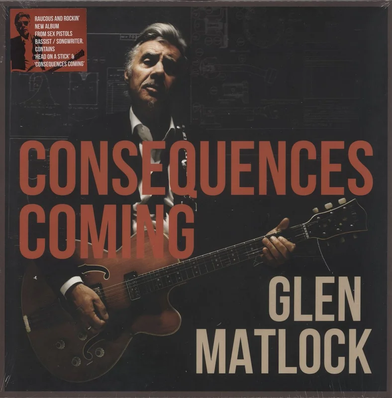 Glen Matlock Consequences Coming - Black Vinyl - Autographed Print - Sealed UK Vinyl LP