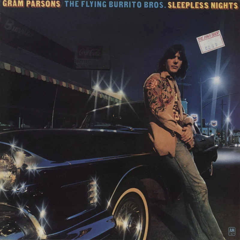 Gram Parsons Sleepless Nights - Price Sticker UK Vinyl LP