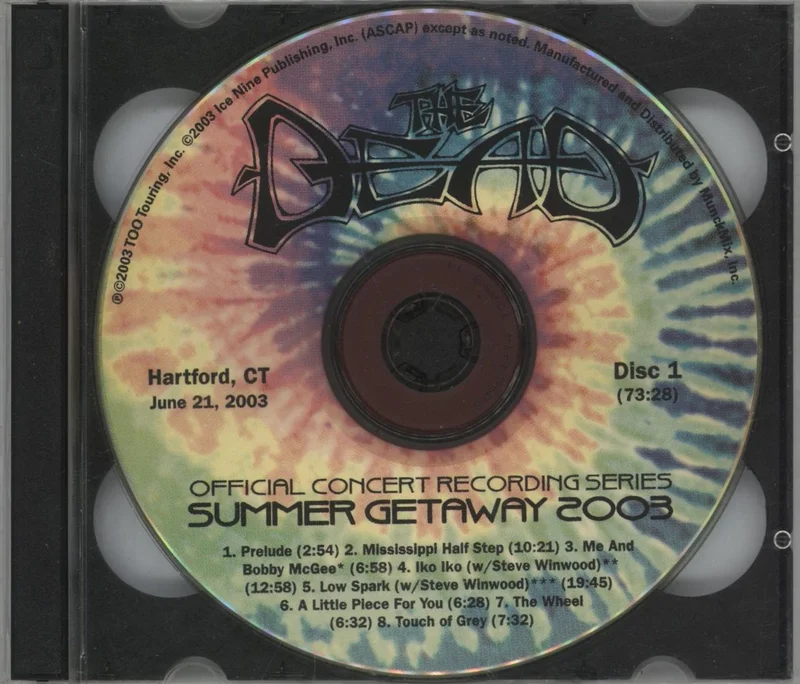 Grateful Dead Summer Getaway 2003, Hartford, CT June 21, 2003 US 3-CD set