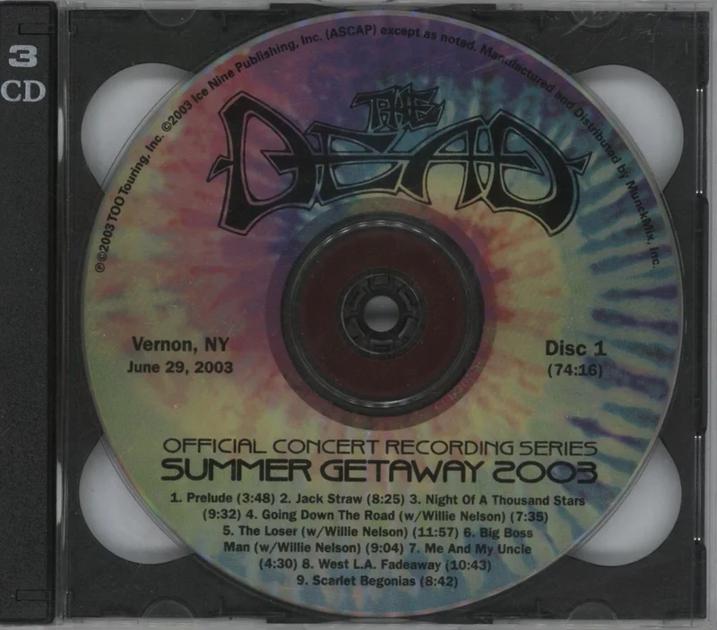 Grateful Dead Summer Getaway 2003, Vernon, NY June 29, 2003 US 3-CD set