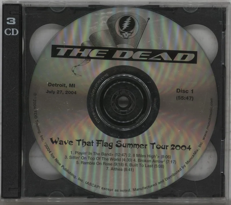 Grateful Dead Wave That Flag Summer Tour 2004, Detroit, MI July 27, 2004 US 3-CD set