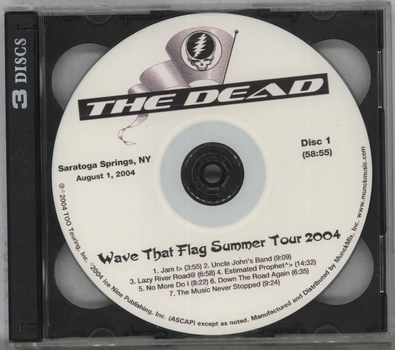 Grateful Dead Wave That Flag Summer Tour 2004, Saratoga Springs, NY August 1, 2004 US 3-CD set