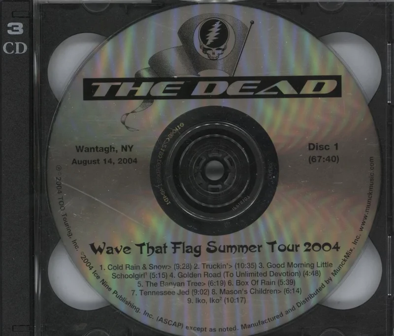 Grateful Dead Wave That Flag Summer Tour 2004, Wantagh, NY August 14, 2004 US 3-CD set