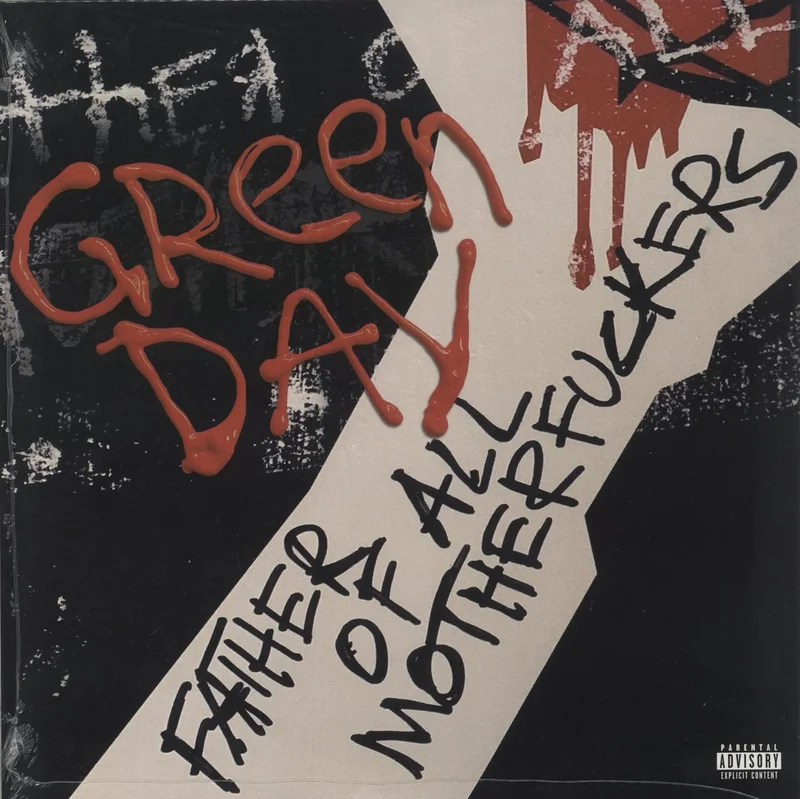 Green Day Father Of All... - Red w/ Black Pinwheel Vinyl - Sealed UK Vinyl LP