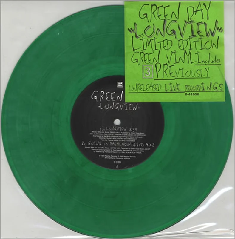 Green Day Longview - Green Vinyl US 10" vinyl