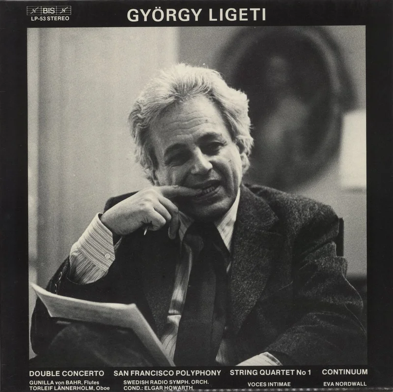 Gyrgy Ligeti Double Concerto / San Francisco Polyphony / String Quartet No 1 / Continuum German Vinyl LP
