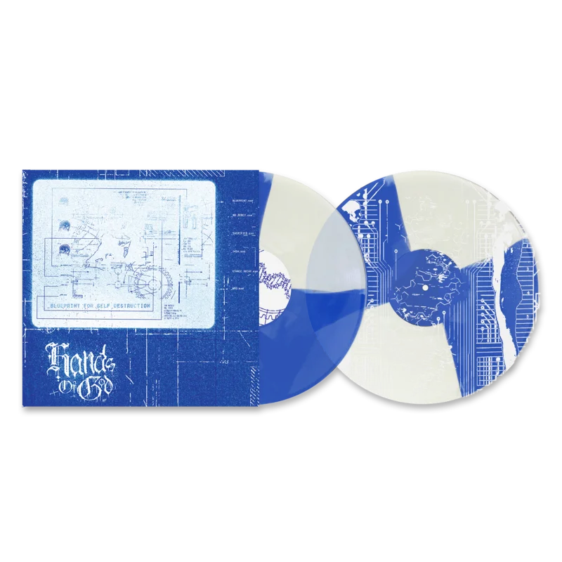 Hands Of God - Blueprint For Self Destruction Clear / Transparent Blue Butterfly LP