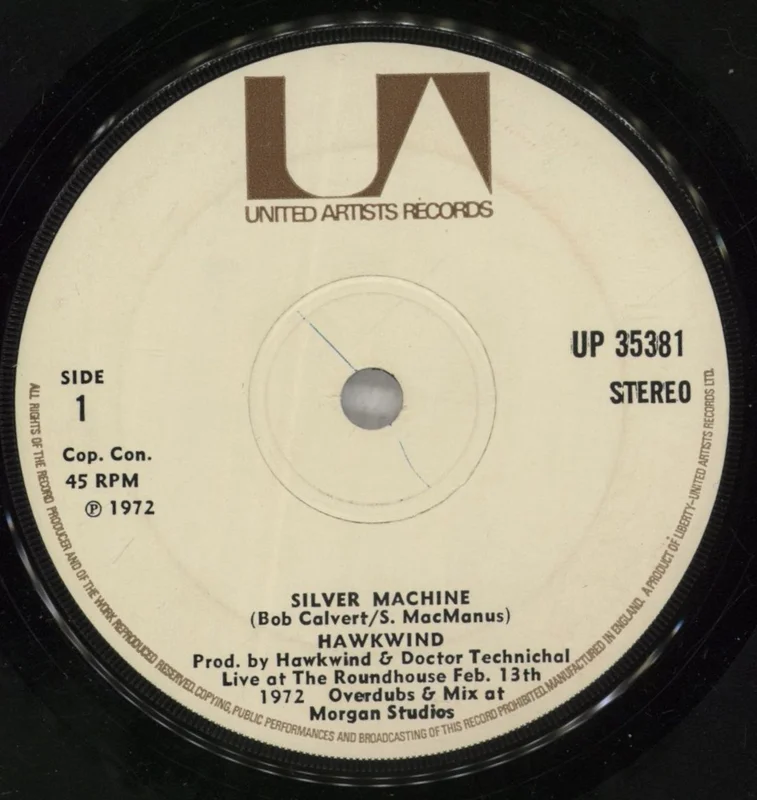Hawkwind Silver Machine - 1st - Solid UK 7" vinyl