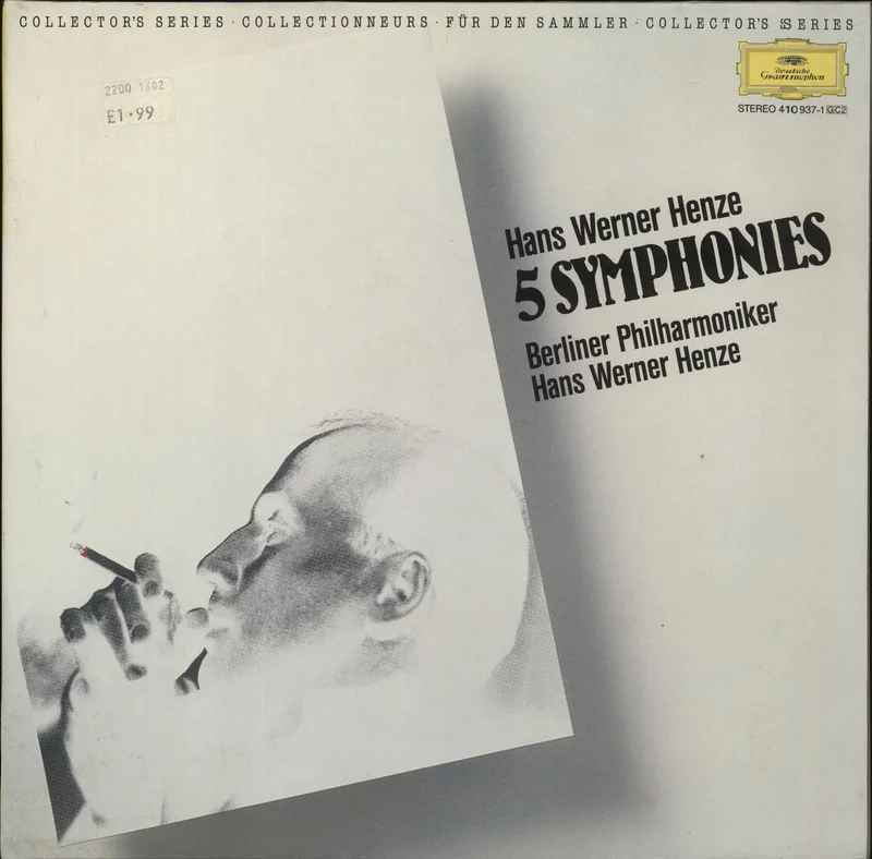 Henze Henze: 5 Symphonies German 2-LP vinyl set