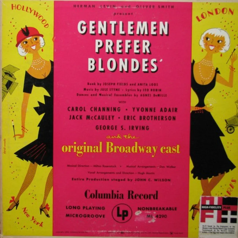 Herman Levin, Oliver Smith, Carol Channing, Yvonne Adair, "Gentlemen Prefer Blondes" Original Broadway Cast - Gentlemen Prefer Blondes