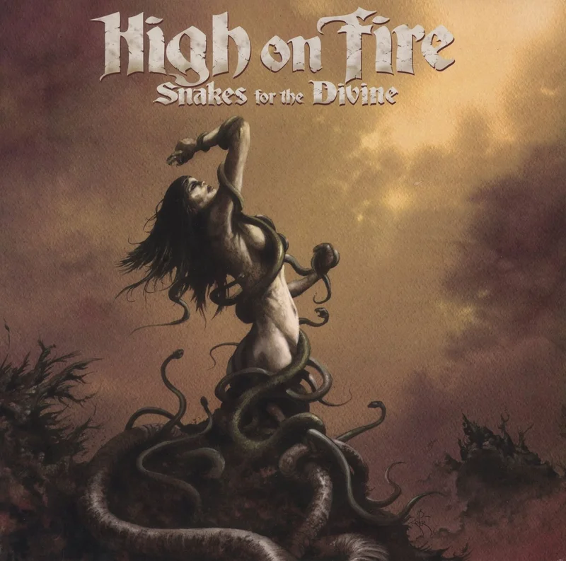 High On Fire Snakes For The Divine - Clear With Red & Purple Splatter Vinyl US 2-LP vinyl set