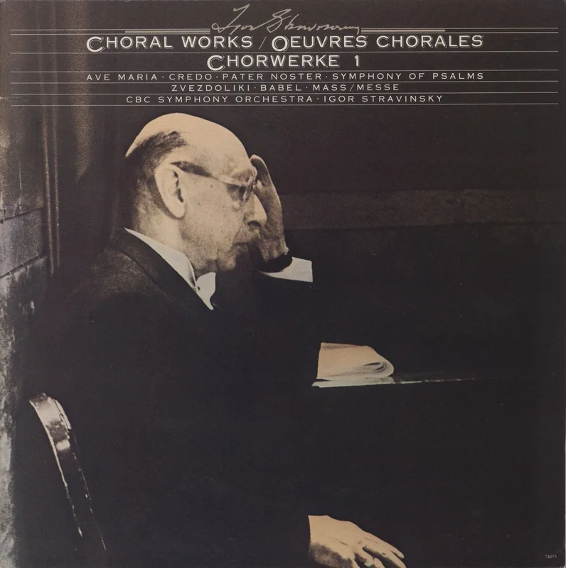 Igor Stravinsky Choral Works / Ouvres Chorales / Chorwerke 1 & 2 German 2-LP vinyl set