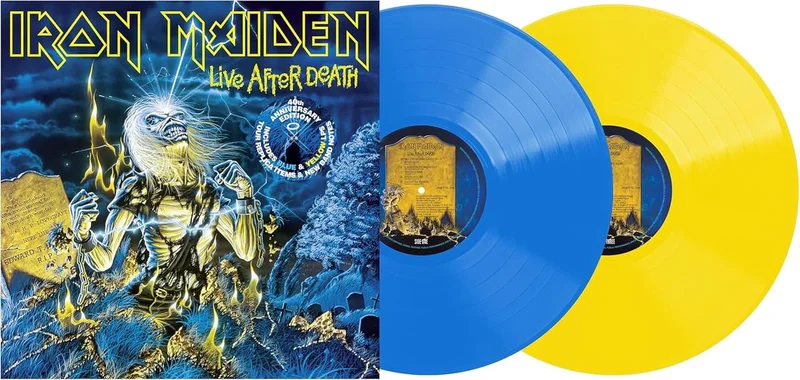 Iron Maiden Live After Death - 40th Anniversary Edition Blue & Yellow Vinyl - Sealed UK 2-LP vinyl set