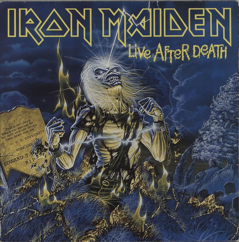 Iron Maiden Live After Death + Merch Insert UK 2-LP vinyl set