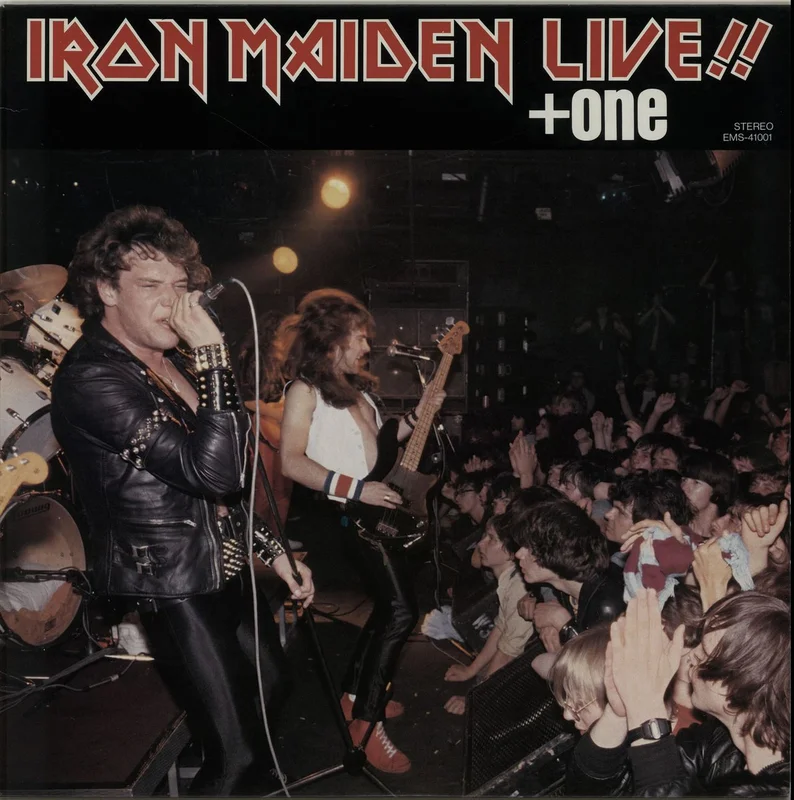 Iron Maiden Live + One - insert Japanese 12" vinyl