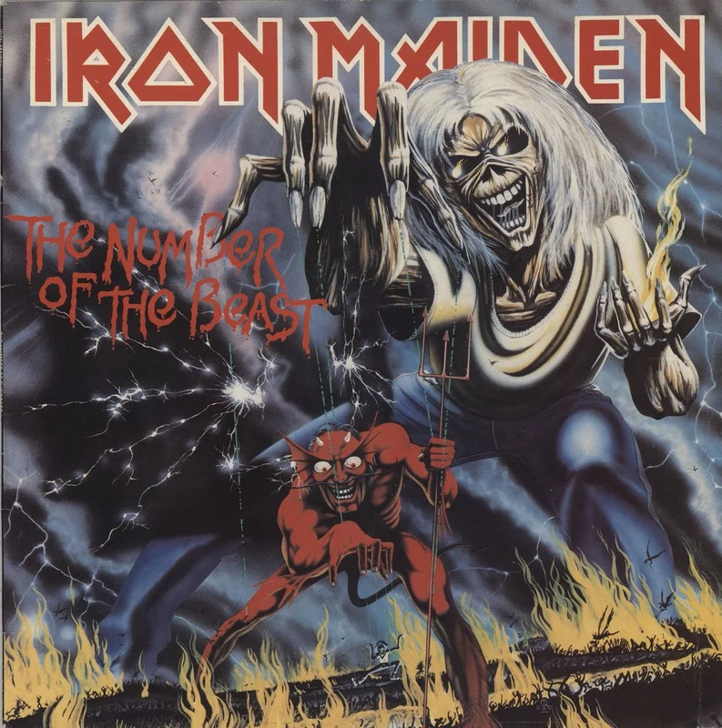 Iron Maiden The Number Of The Beast - 1st - VG UK Vinyl LP