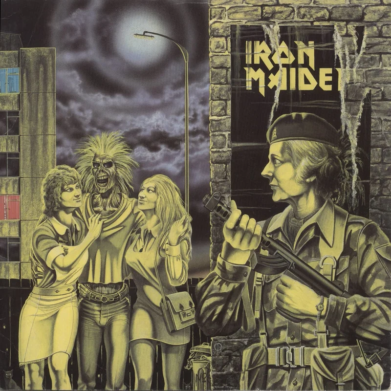 Iron Maiden Women In Uniform - Black & Silver label - EX UK 12" vinyl