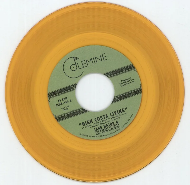 Jake Najor & The Moment Of Truth High Costa Living - Orange Vinyl US 7" vinyl