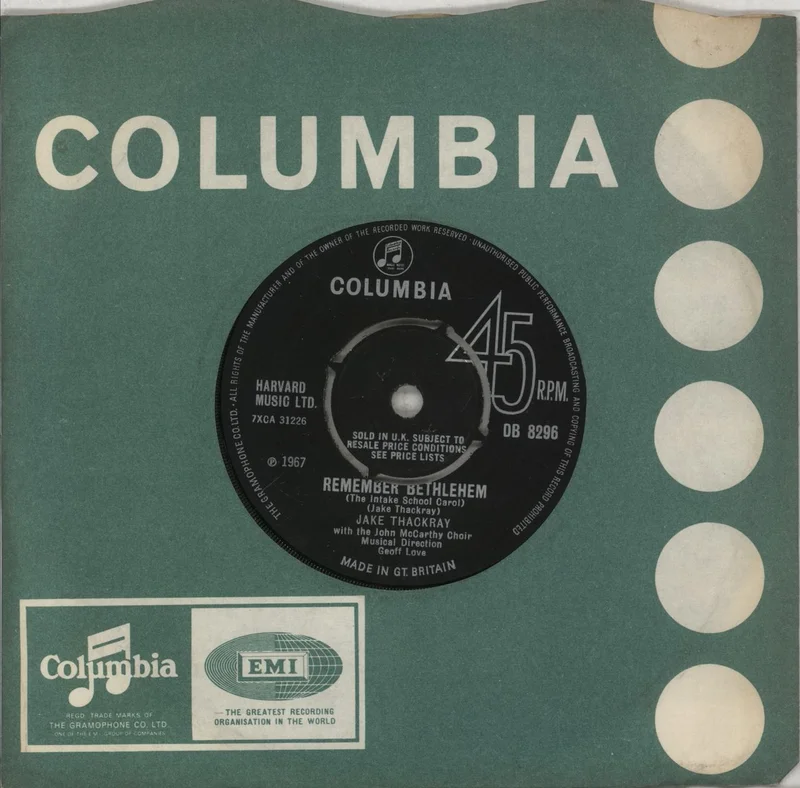Jake Thackray Remember Bethlehem (The Intake School Carol) UK 7" vinyl