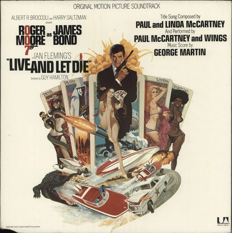 James Bond Live And Let Die - beige label US Vinyl LP