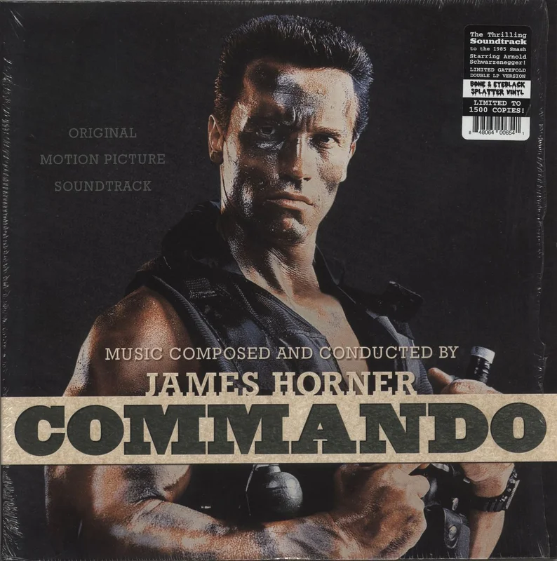 James Horner Commando - Bone & Eyeblack Splatter Vinyl US 2-LP vinyl set