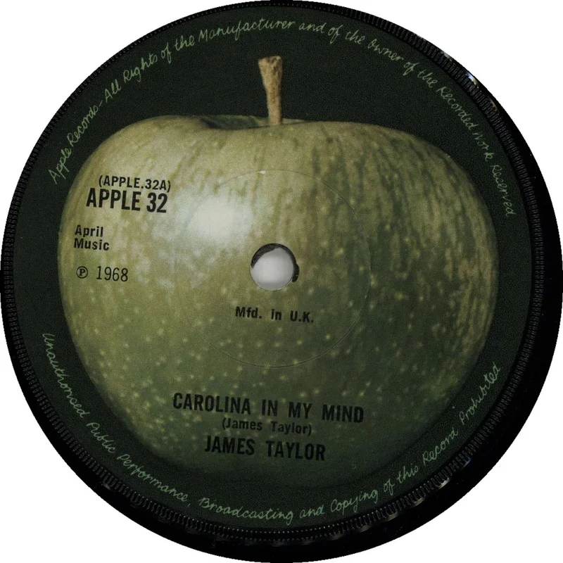 James Taylor Carolina On My Mind - solid UK 7" vinyl