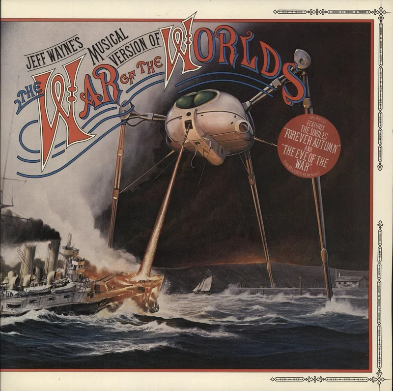 Jeff Wayne The War Of The Worlds - 2nd - Two Song Sticker/Gold Promo Stamp UK Promo 2-LP vinyl set