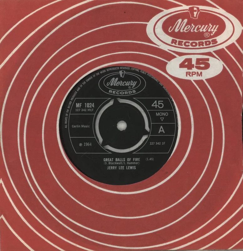 Jerry Lee Lewis Great Balls Of Fire UK 7" vinyl